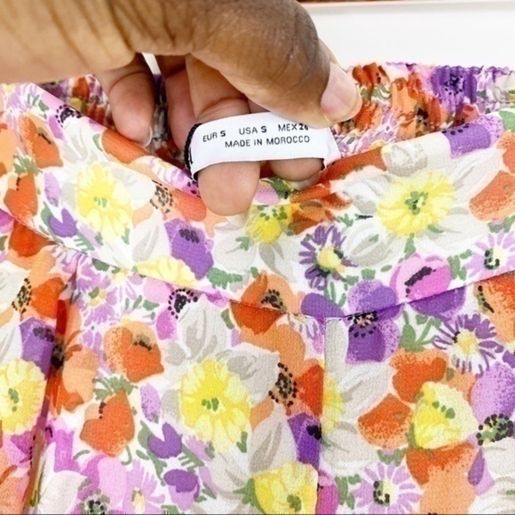 NWOT ZARA Printed Palazzo trousers size S - Picture 9 of 15